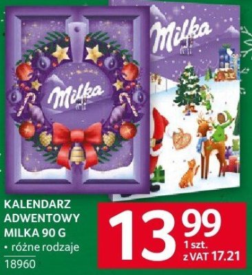 Kalendarz adwentowy Milka 90 g różne rodzaje promocja w Selgros