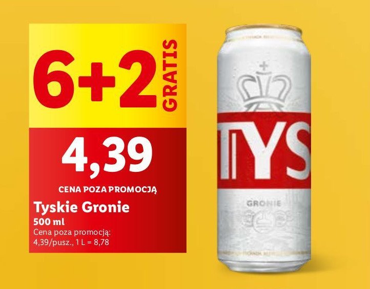 Piwo Tyskie Gronie promocja w Lidl