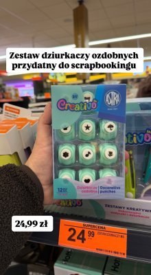 Dziurkacze ozdobne Astra Creativo zestaw 12 szt. promocja w Biedronka