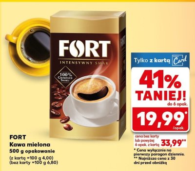 Kawa mielona 500 g promocja w Kaufland