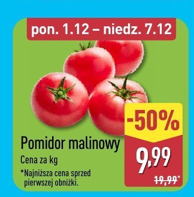 Pomidor malinowy promocja w Aldi