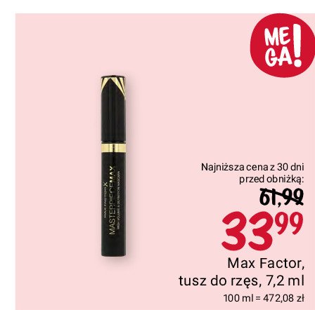 Tusz do rzęs black Max factor masterpiece promocja