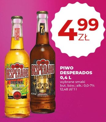 Piwo Desperados 0,4 l wybrane smaki promocja w Duży Ben
