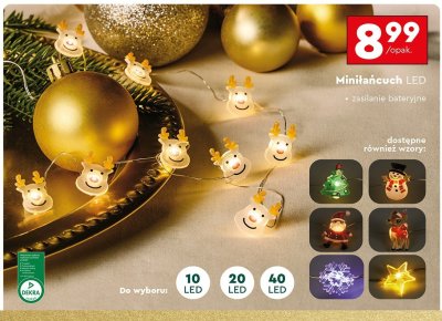 Miniłańcuch LED - renifer promocja w Biedronka