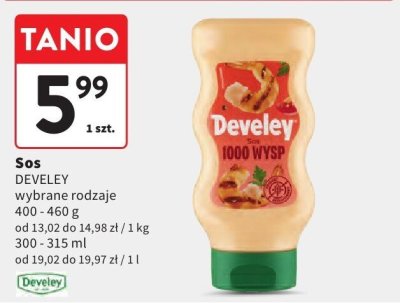 Sos DEVELEY wybrane rodzaje 400-460g promocja w Intermarche
