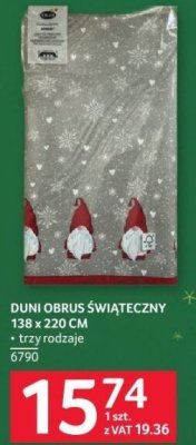 Obrus świąteczny Duni 138 x 220 cm promocja w Selgros