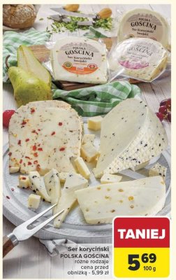 Ser korycirski Polska Gościna różne rodzaje promocja w Carrefour