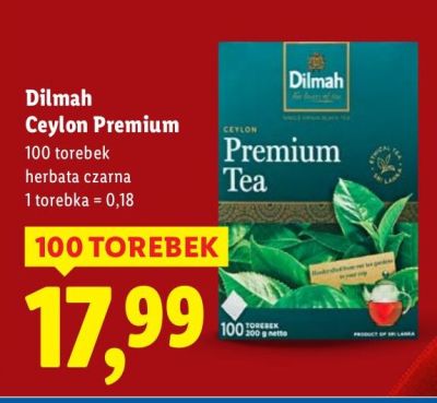 Herbata czarna Ceylon Premium promocja w Lidl