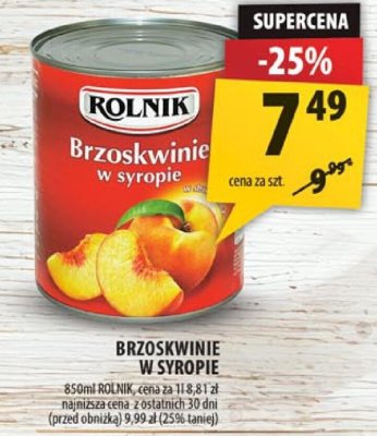Brzoskwinie w syropie promocja w Arhelan