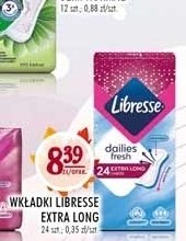 Podpaski extra long Libresse daily fresh promocja