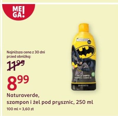 Szampon i żel pod prysznic Naturaverde promocja w Rossmann