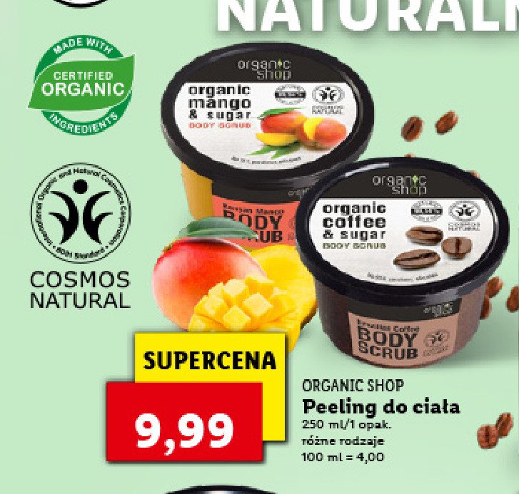 Peeling cukrowy mango Organic shop promocja