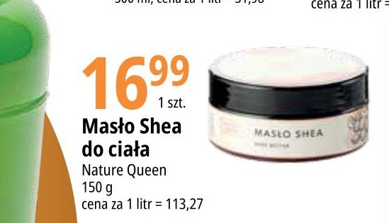 Masło do ciała shea NATURE QUEEN promocja