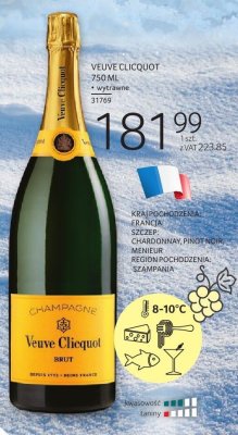Szampan VEUVE CLICQUOT 750 ML promocja w Selgros