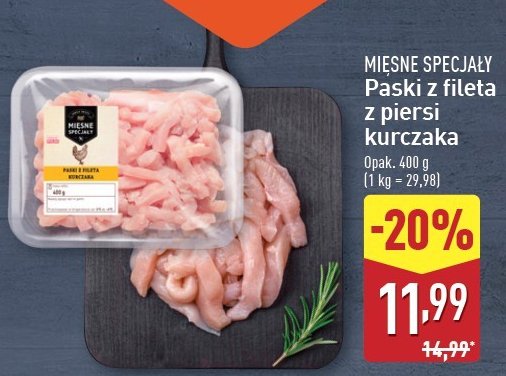 Paski z fileta z piersi kurczaka Mięsne specjały zawsze świeże promocja