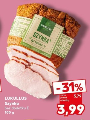 Szynka bez dodatku E LUKULLUS promocja w Kaufland