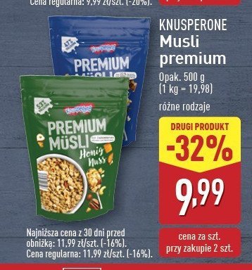 Musli mi贸d i orzechy Knusperone promocja