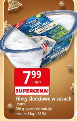 Filety śledziowe w sosach Lisner promocja w Leclerc