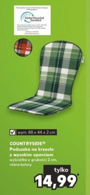 Poduszka na krzesło 88 x 44 x 2 cm K-classic countryside promocja