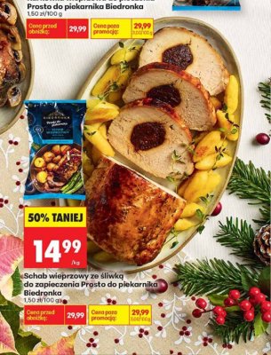 Schab wieprzowy ze śliwką do zapieczenia Prosto do piekarnika Biedronka promocja w Biedronka