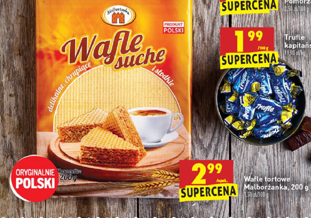Wafle tortowe suche promocja