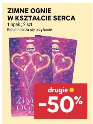 Zimne ognie w kształcie serca promocja w Stokrotka