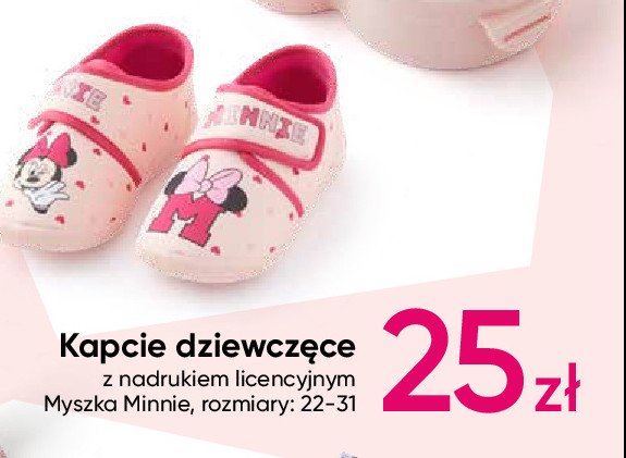 Kapcie dziecięce minnie mouse rozm. 22-31 promocja