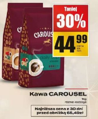 Kawa Carousel różne rodzaje promocja w Supeco