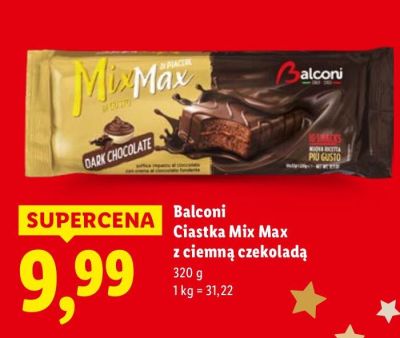 Ciastka Balconi Ciastka Mix Max z ciemną czekoladą promocja w Lidl