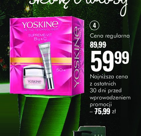 Zestaw w pudełku supreme-vit b12 & c: krem 50 ml + krem pod oczy 15 ml Yoskine zestaw promocja w Super-Pharm