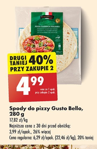 Spody do pizzy Gustobello promocja