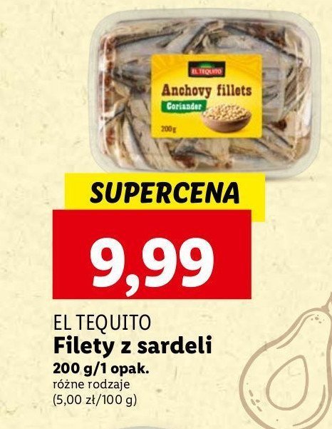 Filety z sardeli El tequito promocja