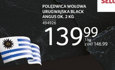 Polędwica wołowa urugwajska Black Angus ok. 2 kg promocja w Selgros