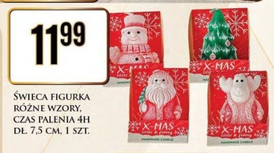 Świeca figurka różne wzory czas palenia 4h dł. 7,5 cm promocja w Dino