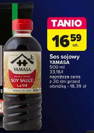 Sos sojowy Yamasa promocja w Carrefour