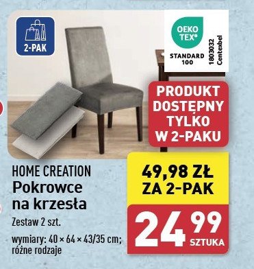 Pokrowce na krzesła Home creation promocja