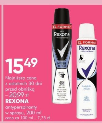 REXONA antyperspiranty w sprayu promocja w Super-Pharm