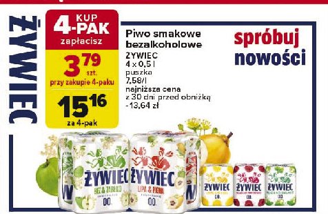 Piwo Żywiec miętaż z nutą bergamotki promocja w Carrefour Market