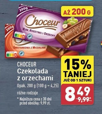 Czekolada śmietankowa z migdałami Choceur promocja