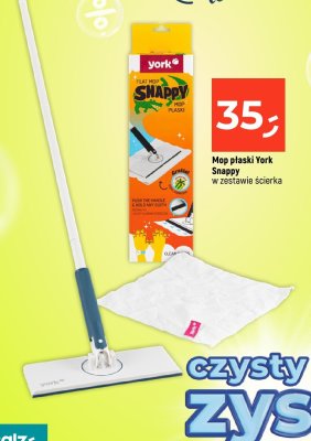 Mop płaski York Snappy w zestawie ścierka promocja w Dealz