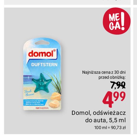 Odświeżacz samochodowy fresh breeze Domol promocja