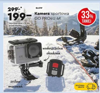 Kamera sportowa GO PRO4U 4K BLOW promocja w Biedronka