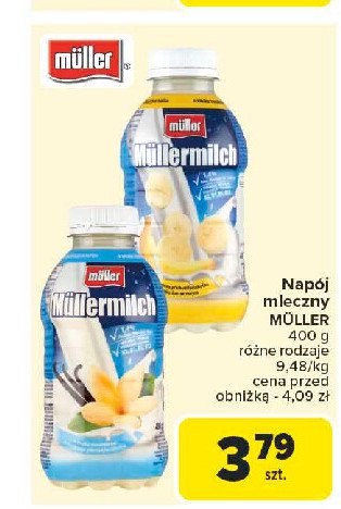 Nap贸j mleczny bananowy Mullermilch promocja