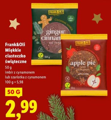 Miękkie ciasteczko świąteczne szarlotka z cynamonem promocja w Lidl