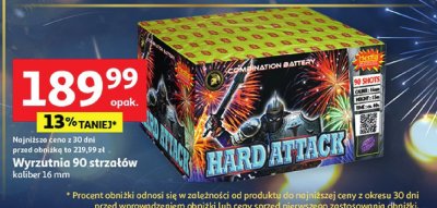 Wyrzutnia 90 strzałów kaliber 16 mm Hard Attack promocja w Auchan