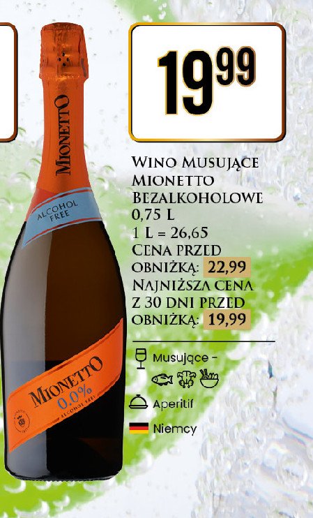 Wino MIONETTO 0.0% promocja