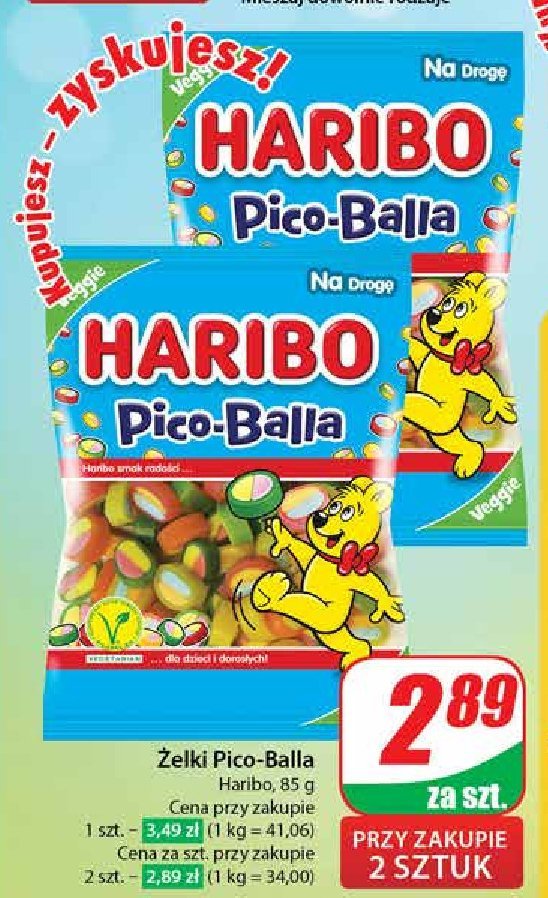 Żelki vege Haribo pico-balla promocja
