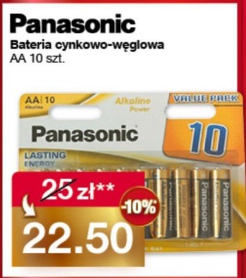 Bateria cynkowo-węglowa AA Panasonic promocja w Woolworth