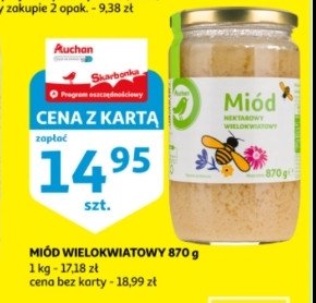 Miód wielokwiatowy Auchan promocja w Selgros