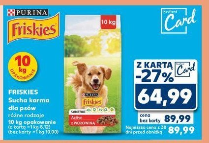 Karma dla psa wołowina FRISKIES ACTIVE promocja